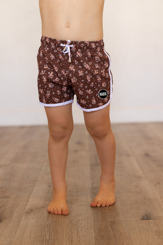 Brown Floral Swimsuit