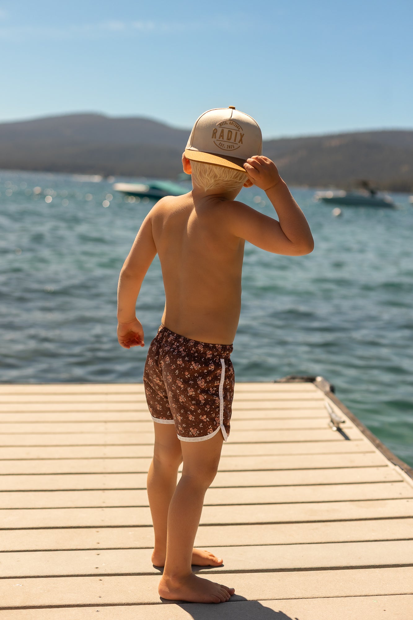 Brown Floral Swimsuit