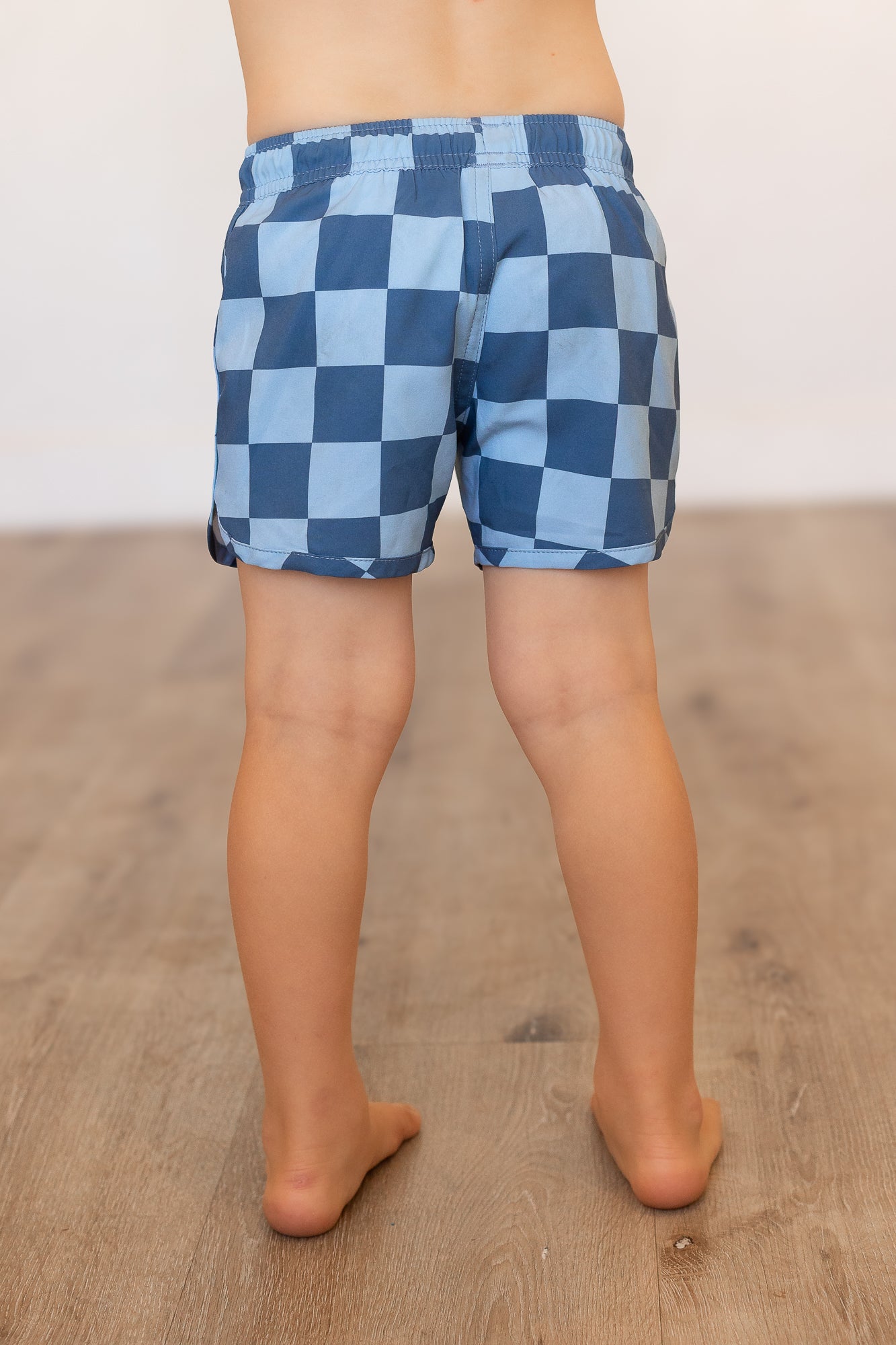 Blue Checkered Swimsuit
