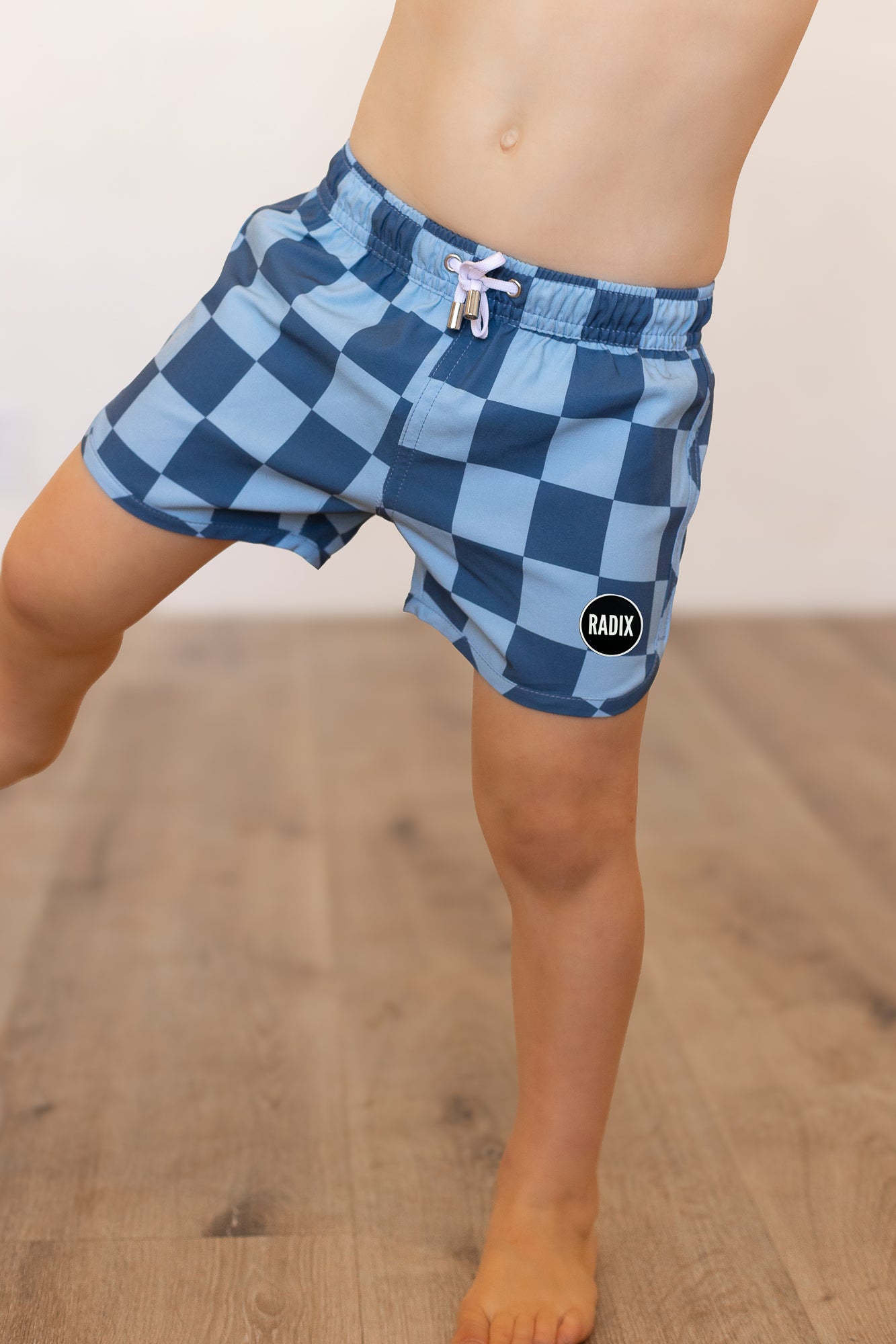 Blue Checkered Swimsuit