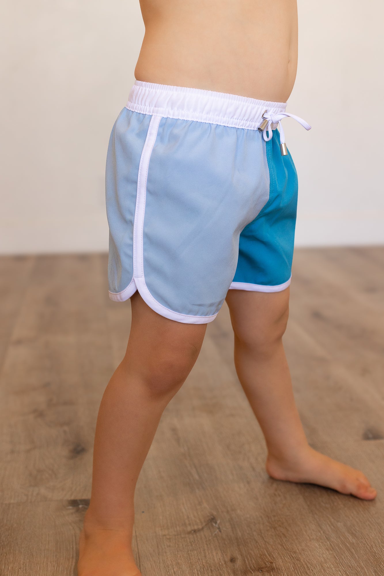 Blue Color Block Swimsuit
